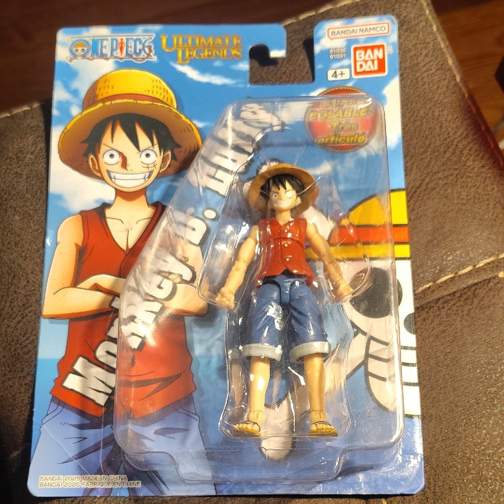 Ban Dai Monkey D  Luffy Action Figure – Red Vest, Blue Shorts New In The Package